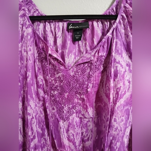Lane BRYANT Women's Purple Blouse - Picture 2 of 10